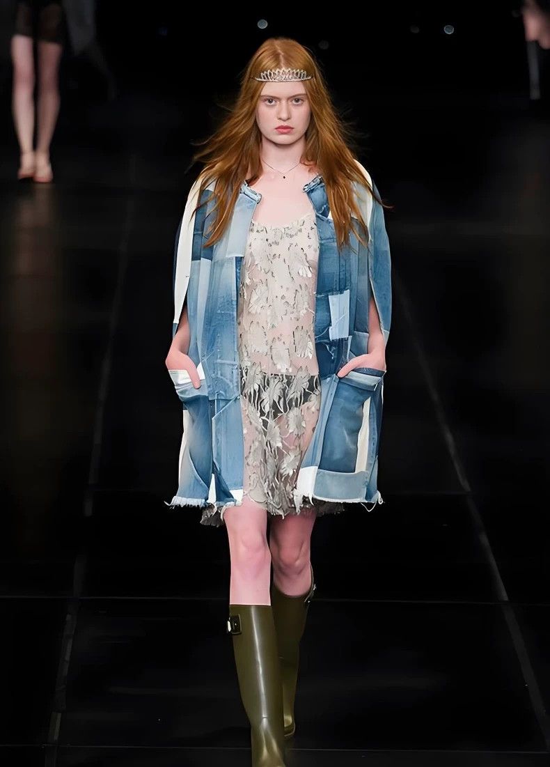 Yves Saint Laurent Saint LaruentSpring/Summer 16 Washed Denim Raw Fringed Frin Size US S / EU 44-46 / 1 - 6 Thumbnail