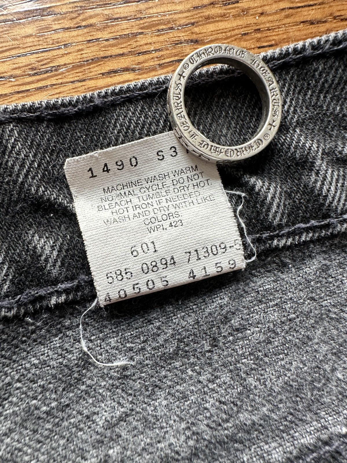 Levi's Vintage 90s Levi's Orange Tab Faded Black Denim Jeans Size US 36 / EU 52 - 3 Thumbnail