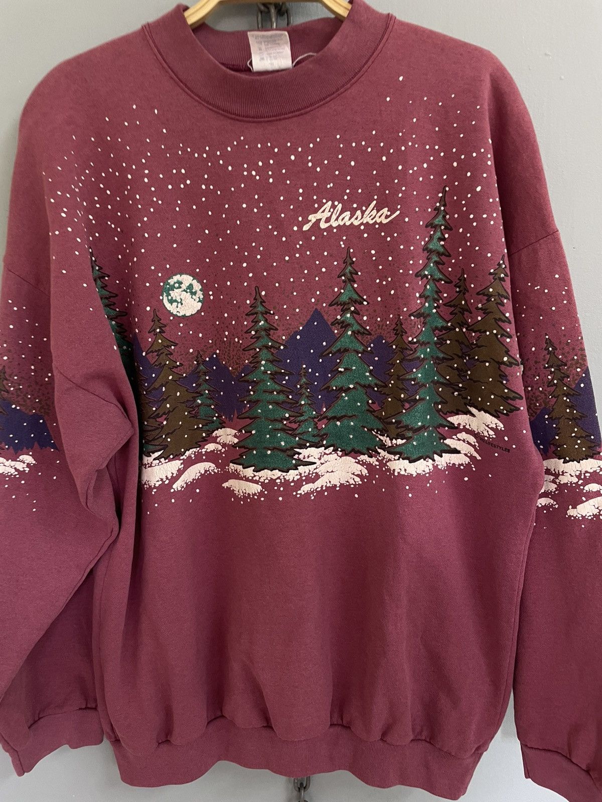 Vintage Vintage 90s Lifestyle Alaska AOP sweatshirt Size US L / EU 52-54 / 3 - 3 Thumbnail