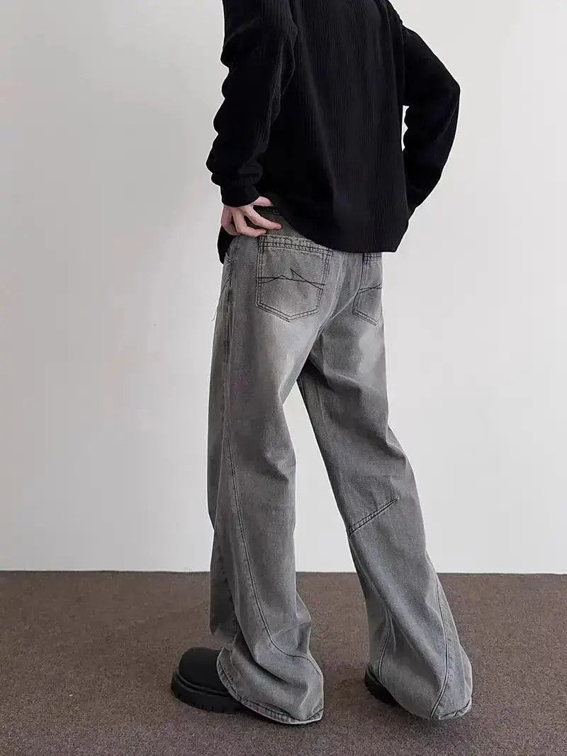 Japanese Brand Street vintage silhouette grey baggy jeans Size US 32 / EU 48 - 2 Thumbnail