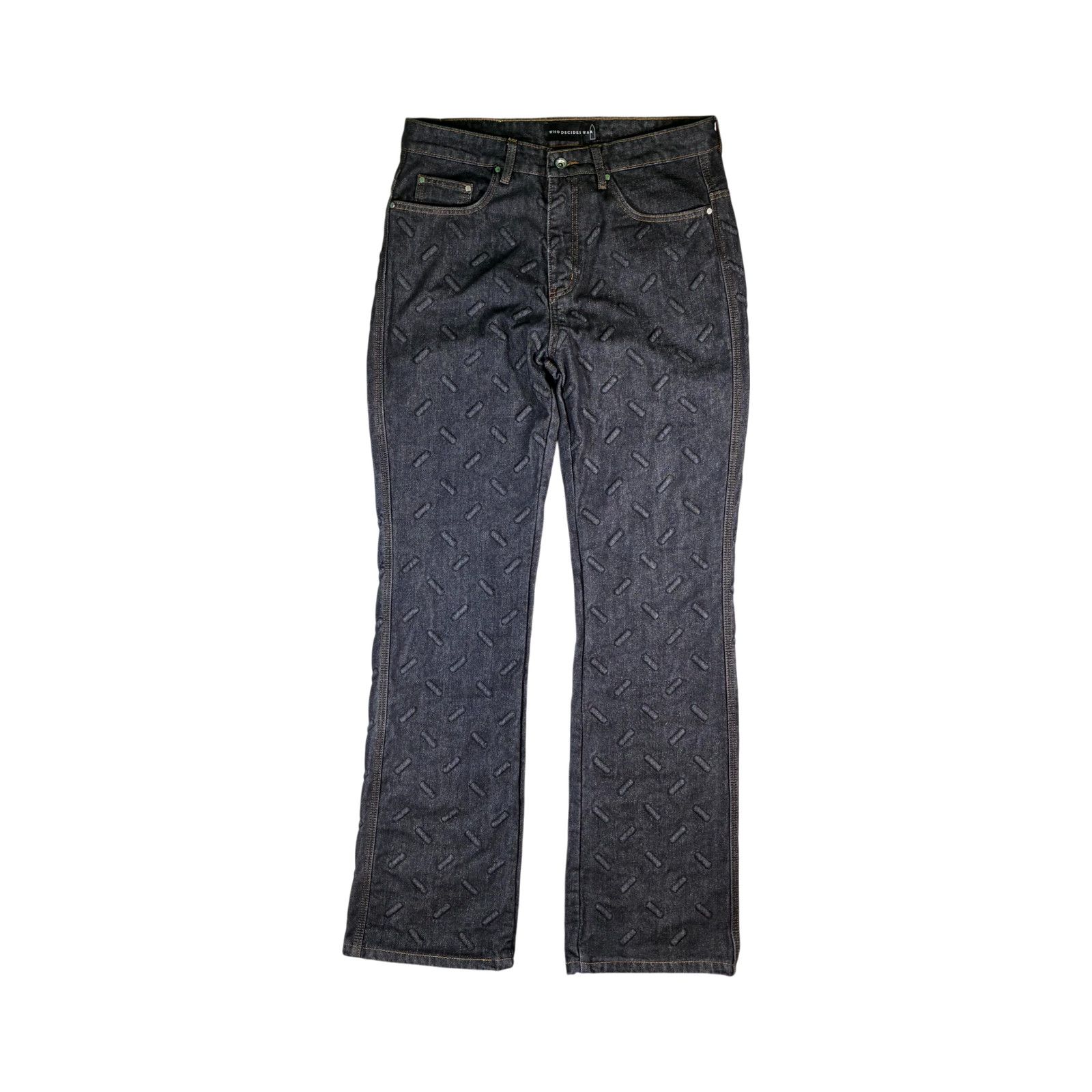 Who Decides War WDW Tire Track Black Jeans Size US 32 / EU 48 - 1 Thumbnail