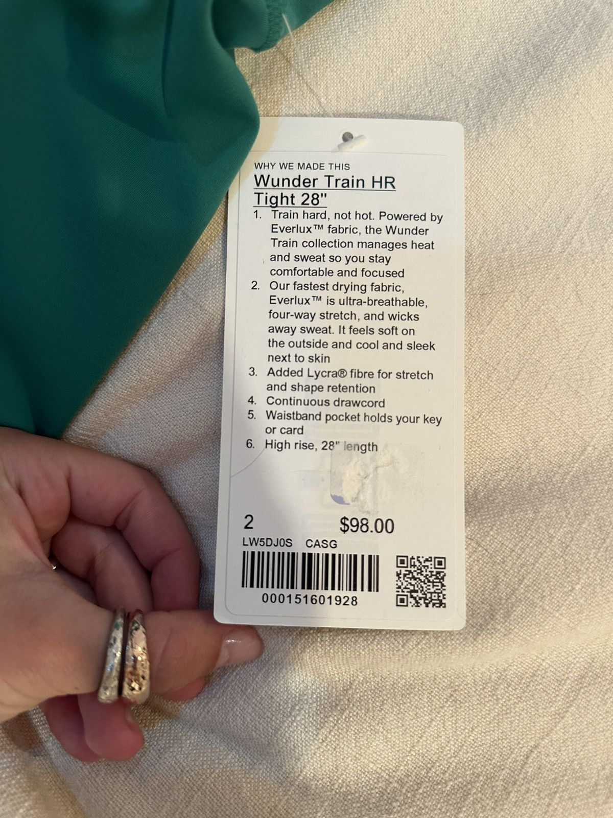 Lululemon Green Lululemon Wunder Train Leggings Size 26" / US 2 / IT 38 - 3 Thumbnail