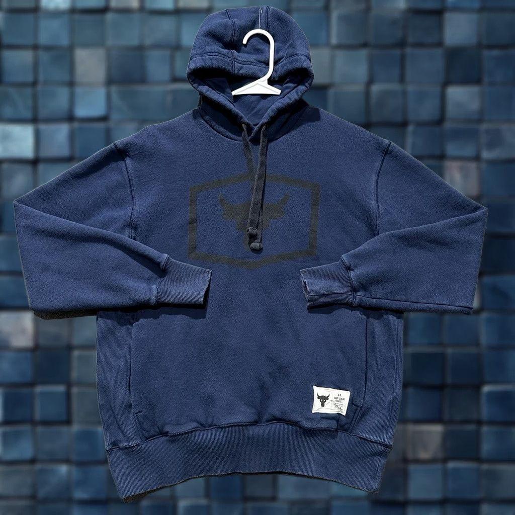 Under Armour Under Armour Project Rock Hoodie Sweatshirt Mens M Blue Logo Pullover Size US M / EU 48-50 / 2 - 1 Thumbnail