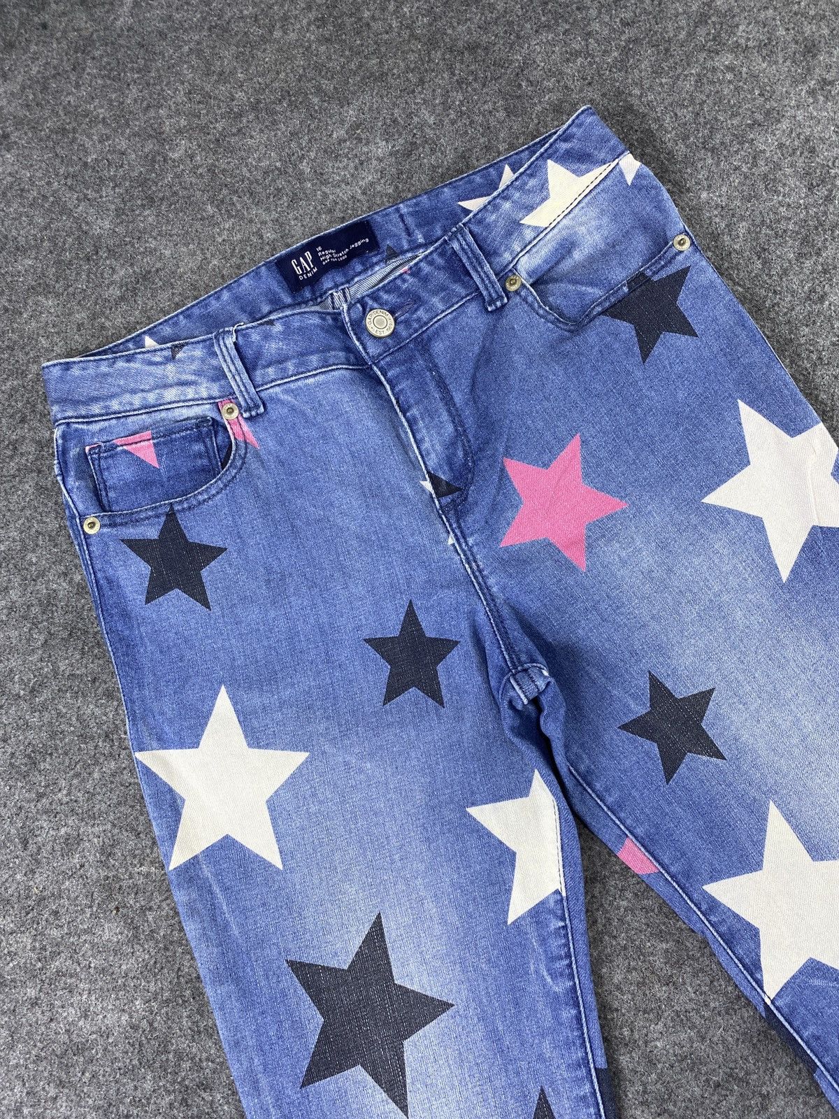 Gap × Jean × Vintage GAP High stretch Jegging Blue Wash Denim-J989 Size 28" / US 6 / IT 42 - 3 Thumbnail