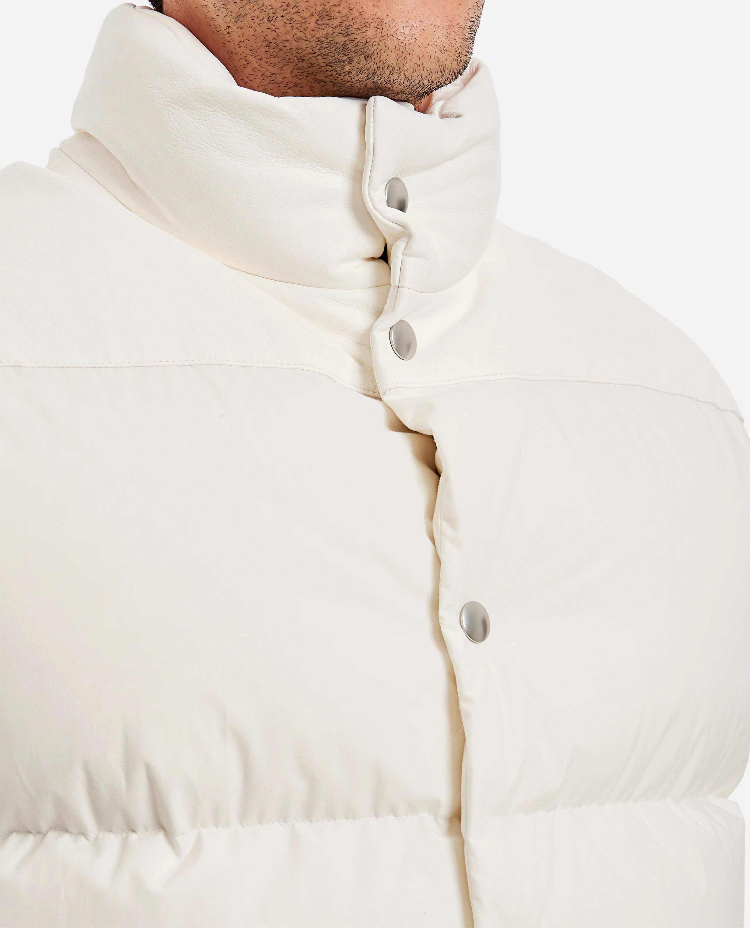 Bottega Veneta o1n1vont0325 Organic Frosted Poplin Gilet in White Size US L / EU 52-54 / 3 - 4 Thumbnail