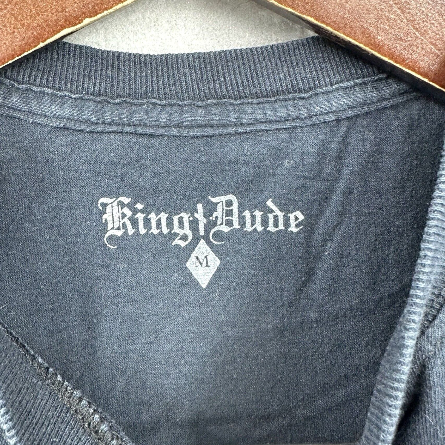 Vintage VINTAGE King Dude Shirt Men Medium Black Lucifer Light of the World Chelsea Wolfe Lonson Wyatt Music Punk Size US M / EU 48-50 / 2 - 3 Thumbnail