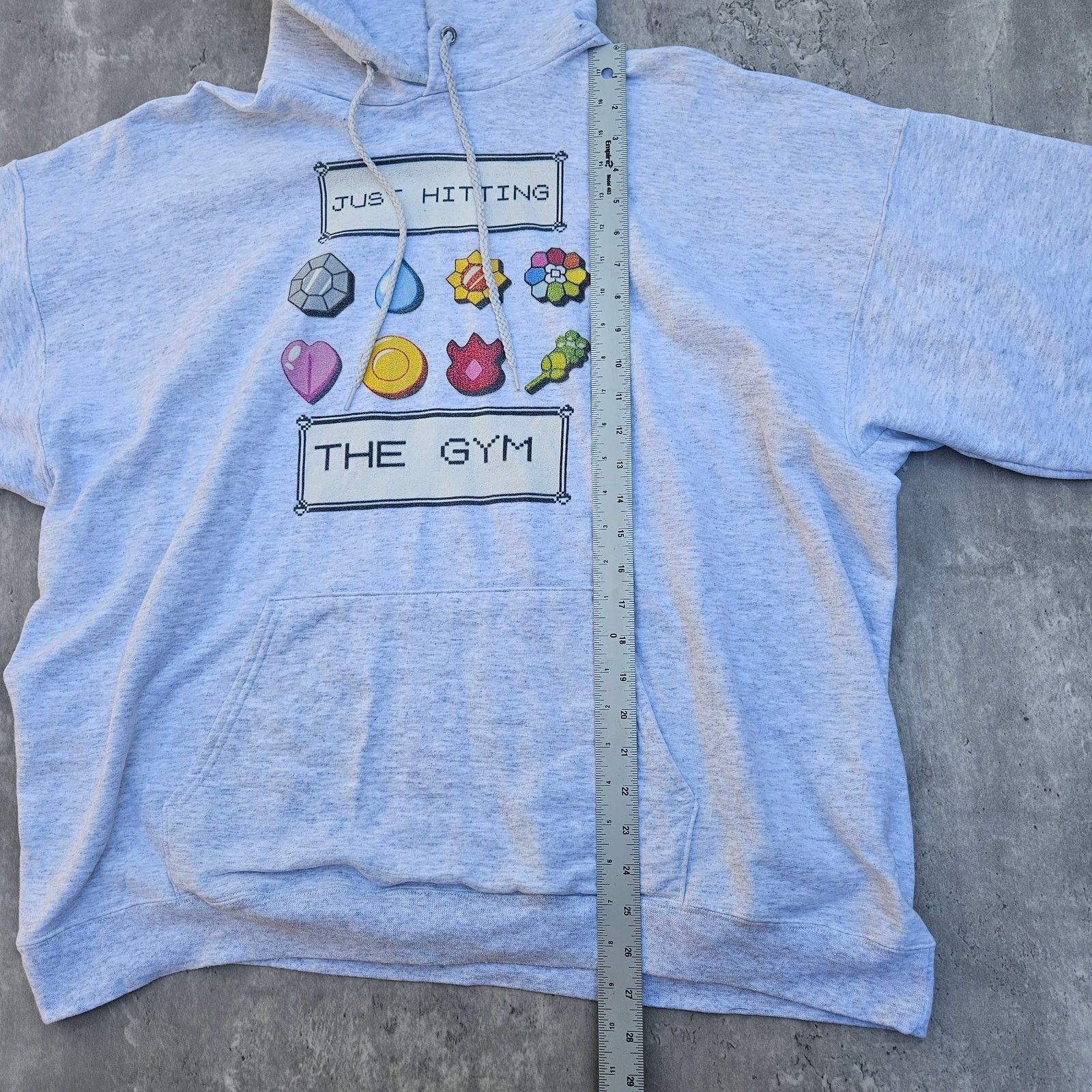 Hanes Vintage Y2K Pokemon Gym Hoodie Men's XL Grey Size US XL / EU 56 / 4 - 6 Thumbnail