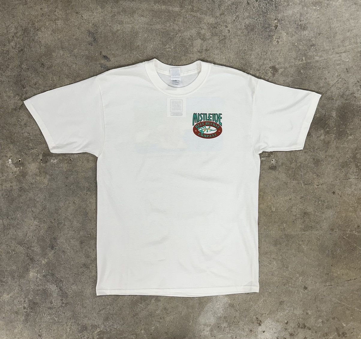 Gildan × Vintage Vintage 90s Mistletoe Belt Company Graphic Fishing T-Shirt Size US L / EU 52-54 / 3 - 2 Thumbnail
