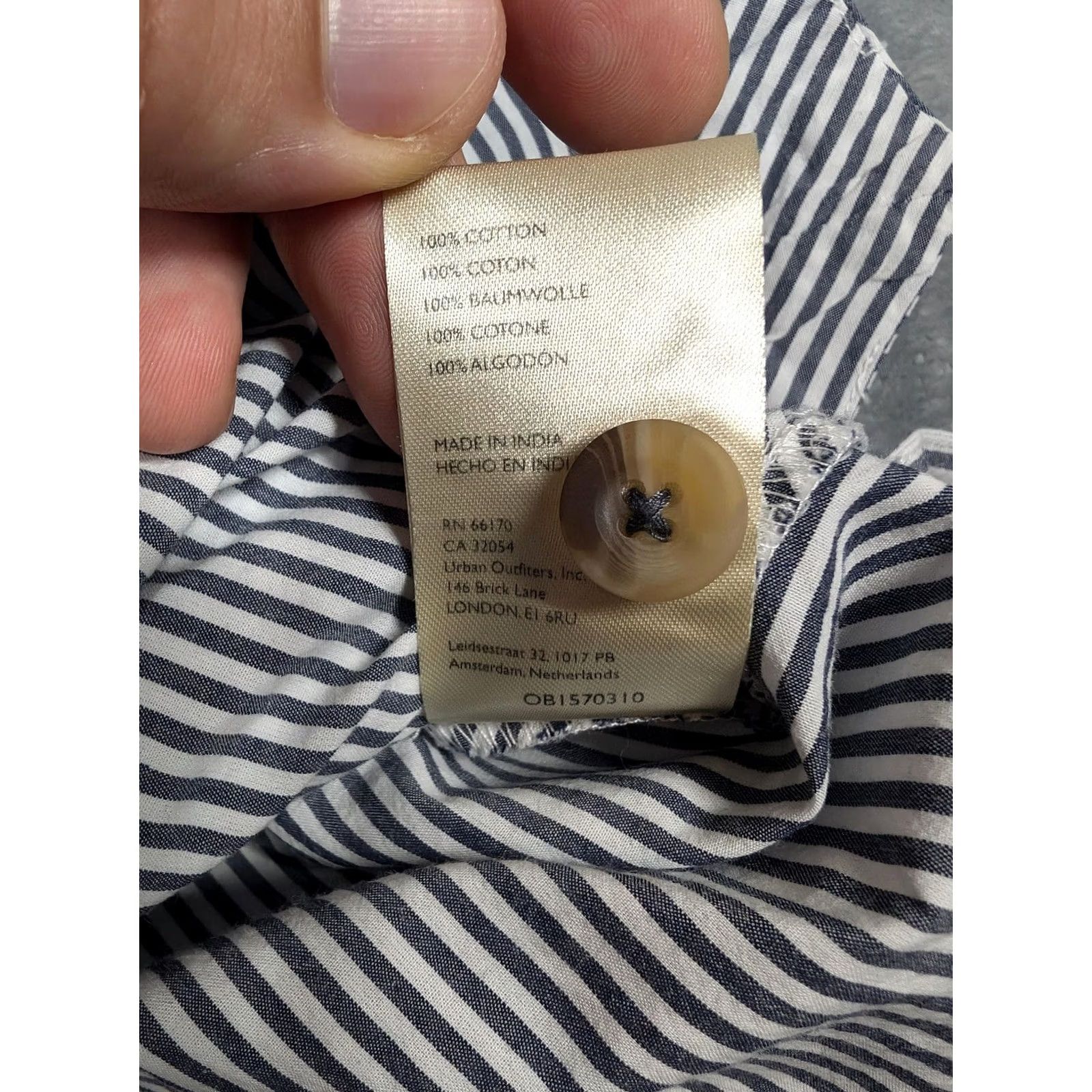 Vintage Maeve Anthropologie Shirt Womens Small Blue White Striped Button-Up Cotton Shirt Women Small Blue White Striped Button-Up Cotton Size S / US 4 / IT 40 - 6 Thumbnail