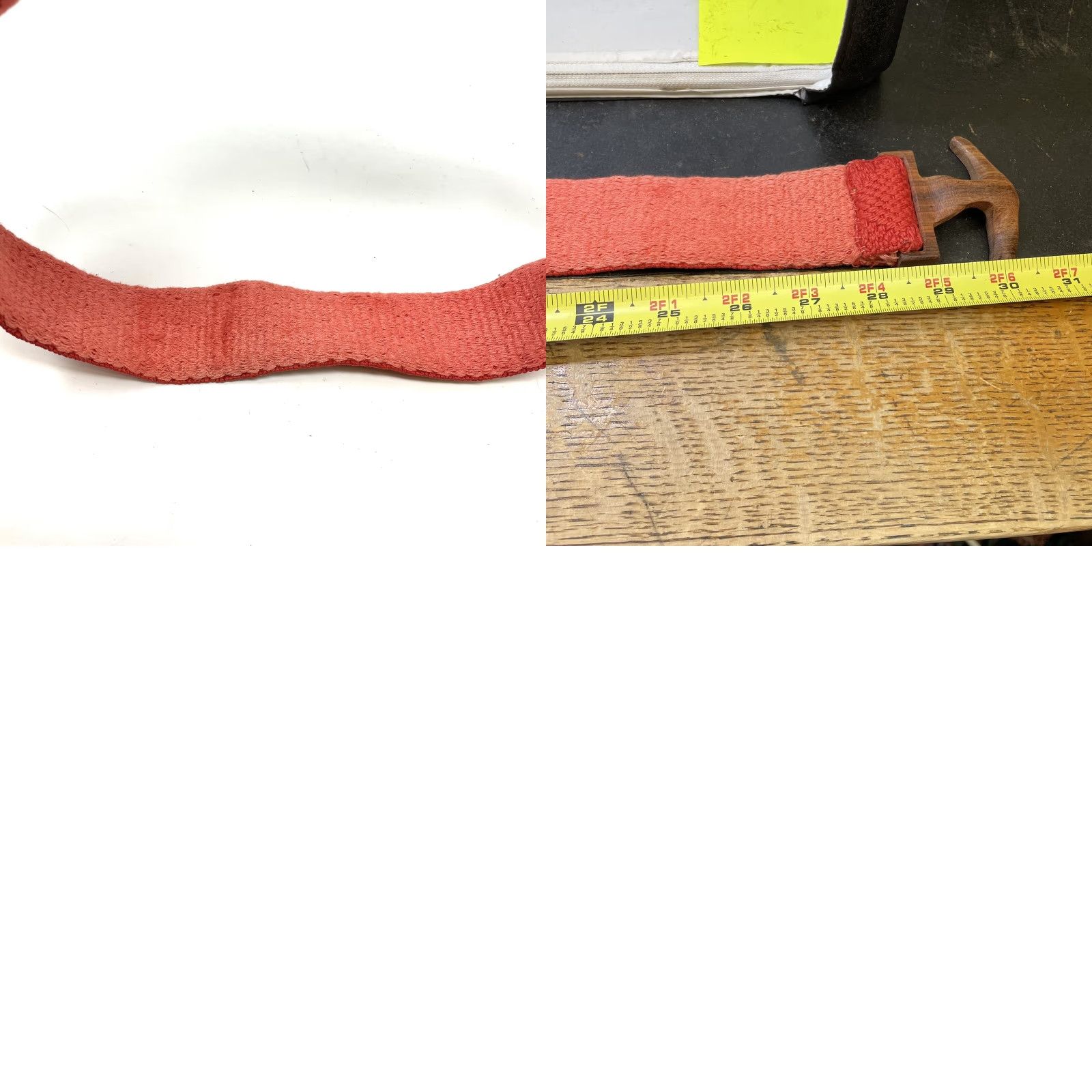 Vintage VINTAGE 1950s Womens Belt Size 30 Carved Wood Buckle Woven Nautical Theme Red J24 Belt Womens Red Vintage 1950s Size ONE SIZE - 8 Thumbnail
