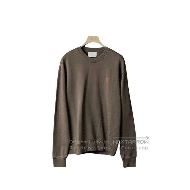 AMI AMI Grey Cotton Printed Long Sleeve Sweatshirt . Size US L / EU 52-54 / 3 - 1 Thumbnail