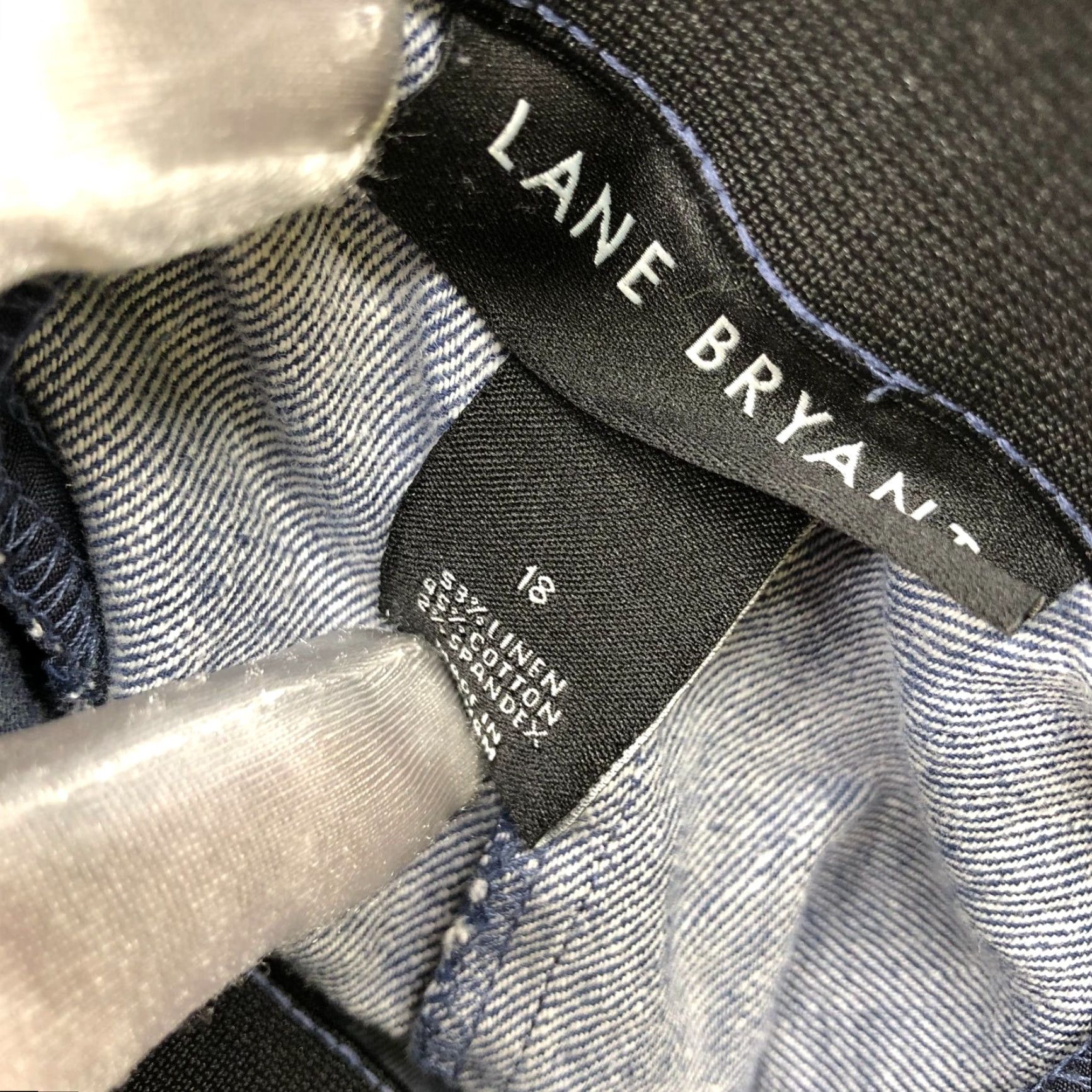 Vintage VINTAGE Lane Bryant Linen Blend Shorts Womens Size 18 Blue 9" Flat Front Casual Summer Size 40" / US 18 - 6 Thumbnail