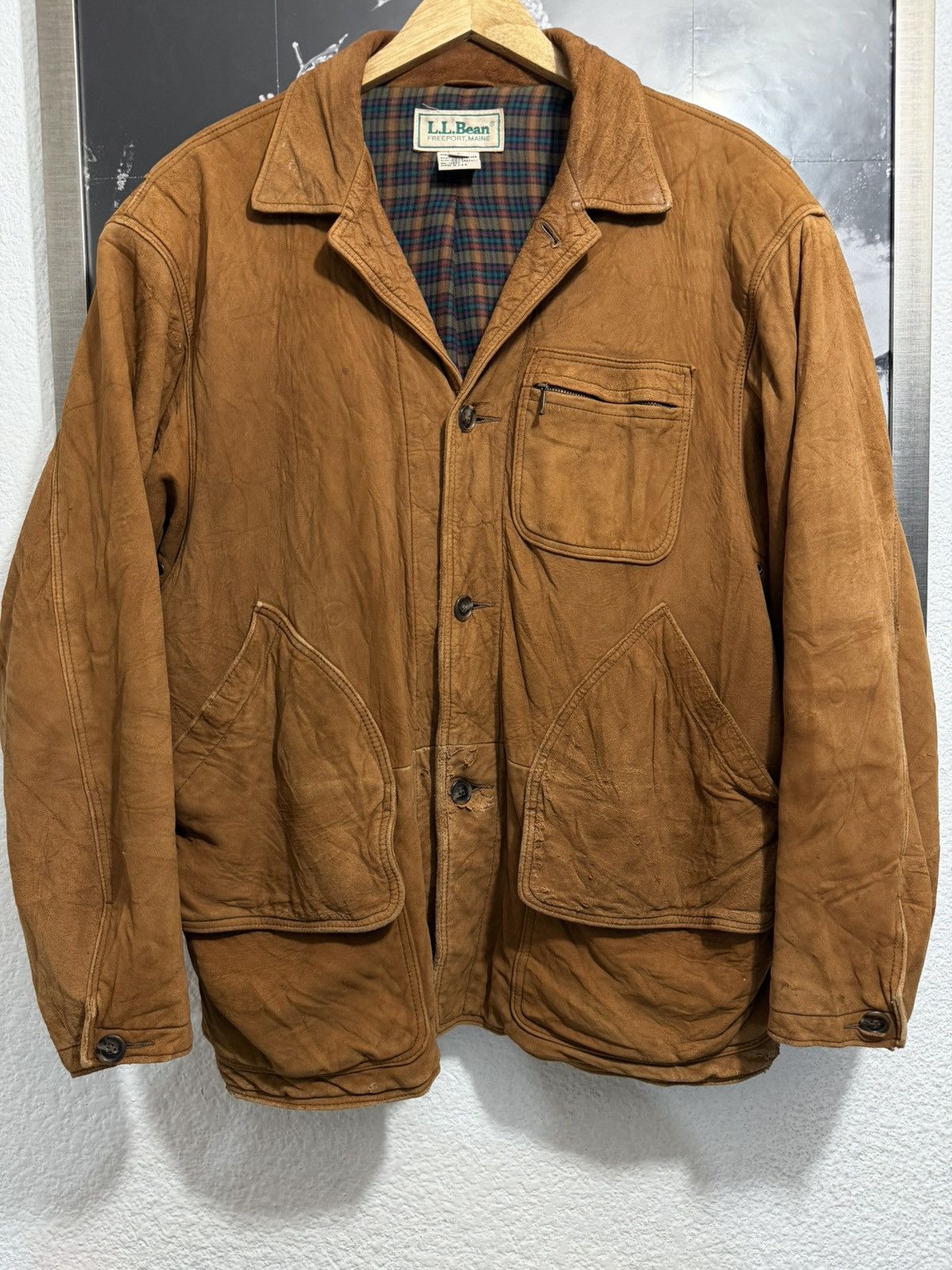 L.L. Bean L.L. BEAN CHORE JACKET SUEDE LEATHER 1980’s Size US L / EU 52-54 / 3 - 1 Thumbnail