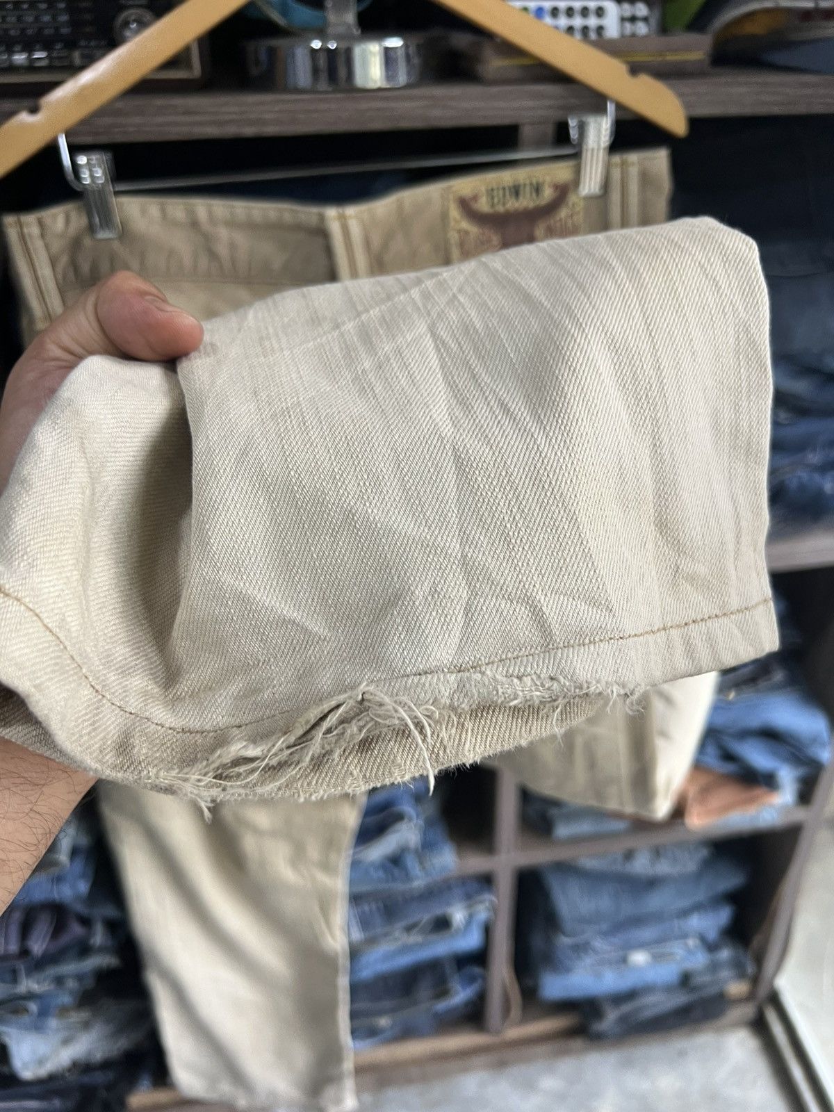Edwin 🔥Edwin Exclusive Vintage Western Style Distressed Denim Size US 36 / EU 52 - 14 Thumbnail
