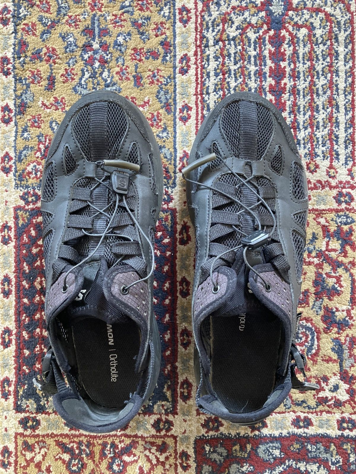 Salomon Salomon Techsonic Black Leather Sandal Size US 9 / EU 42 - 1 Thumbnail