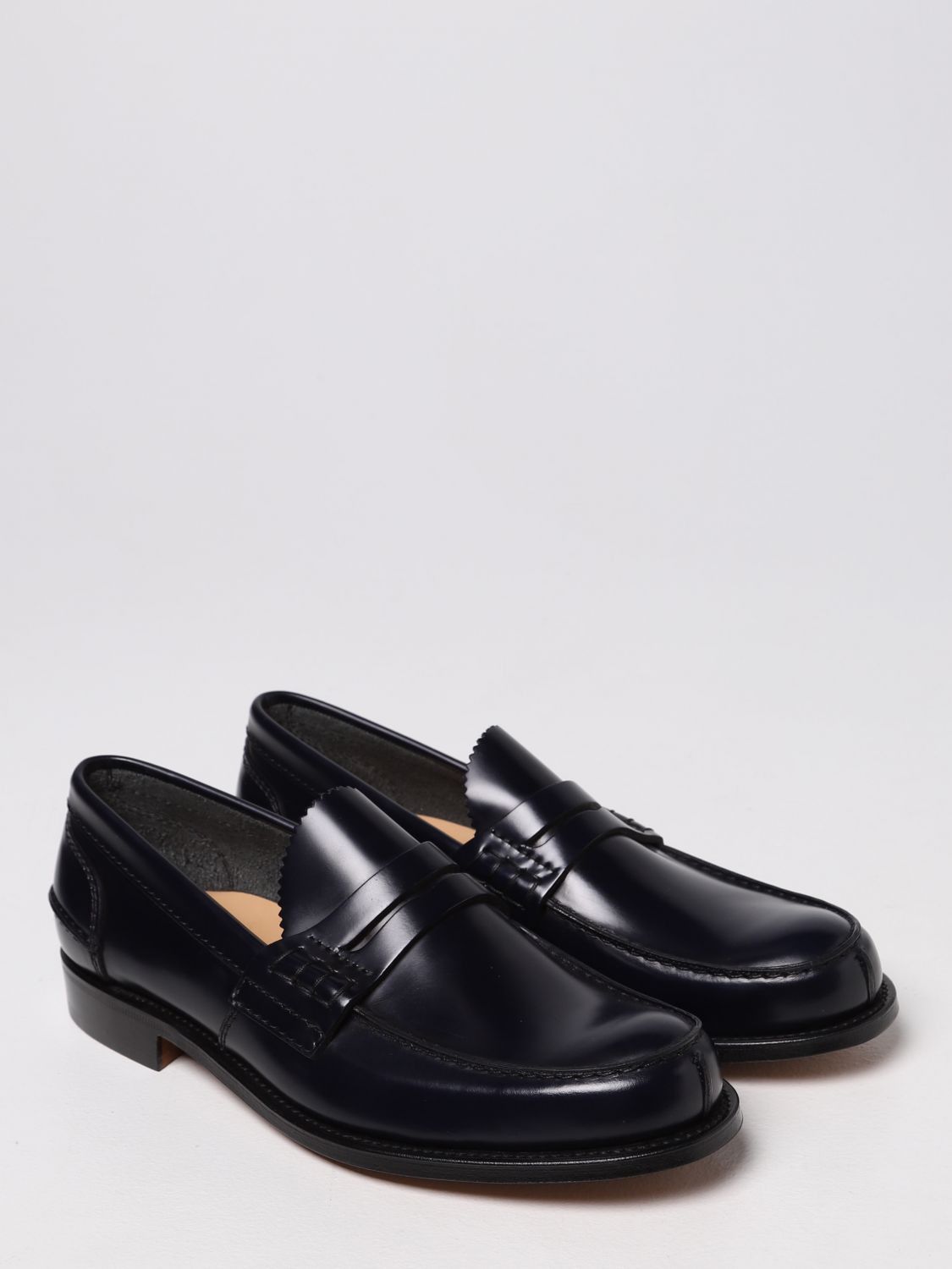 Church's o1s22i1n0925 Pembrey Glossy Leather Loafers in Black Size US 8 / EU 41 - 1 Thumbnail