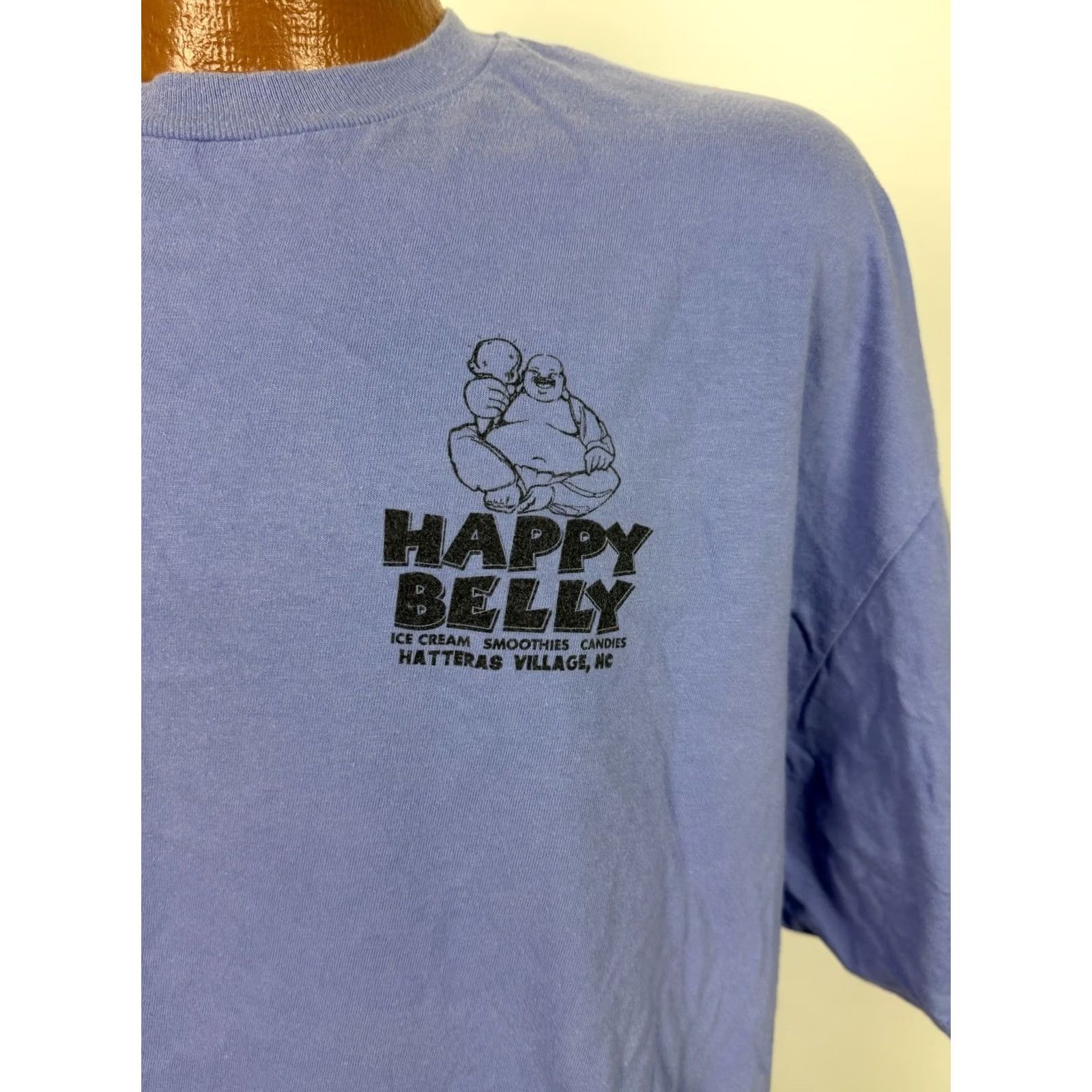 Vintage Buddha Shirt Adult XXL Happy Belly Ice Cream Hatteras North Carolina Lavender Shirt Adult XXL Purple Size US XXL / EU 58 / 5 - 3 Thumbnail