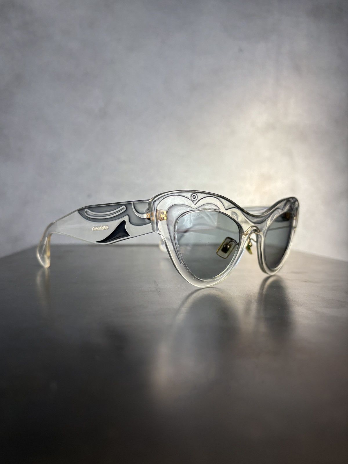 Miu Miu × Prada S/S 2014 Miu Miu Sunglasses Indie Sleeze Clear Translucent Size ONE SIZE - 1 Thumbnail