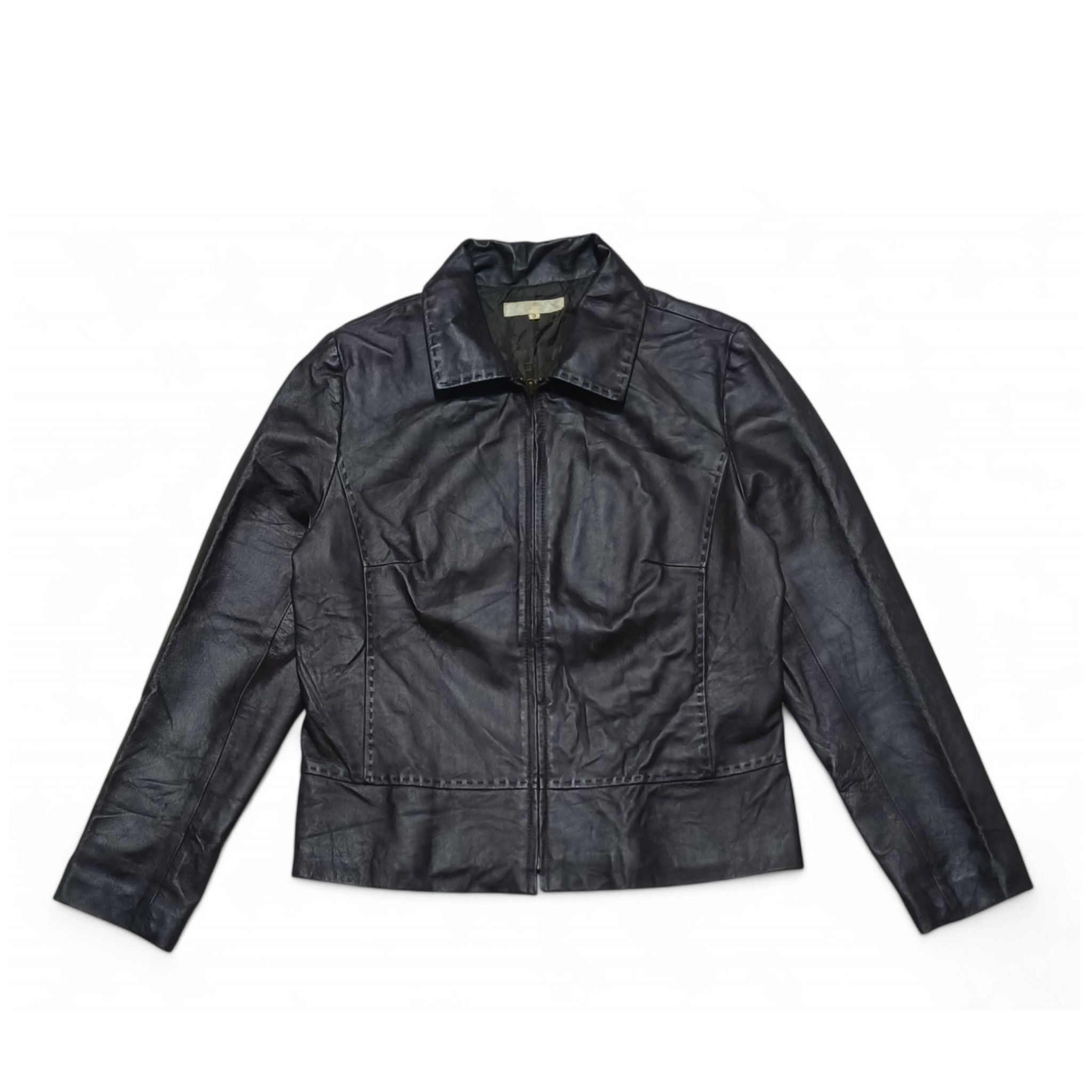 Other Vintage Y2K KETTY Women's Sheepskin Black Leather Jacket Size M / US 6-8 / IT 42-44 - 1 Thumbnail
