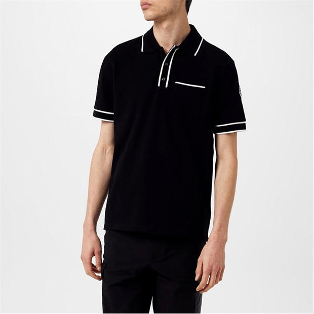 Moncler Striped Logo Polo Shirt Size US S / EU 44-46 / 1 - 5 Thumbnail
