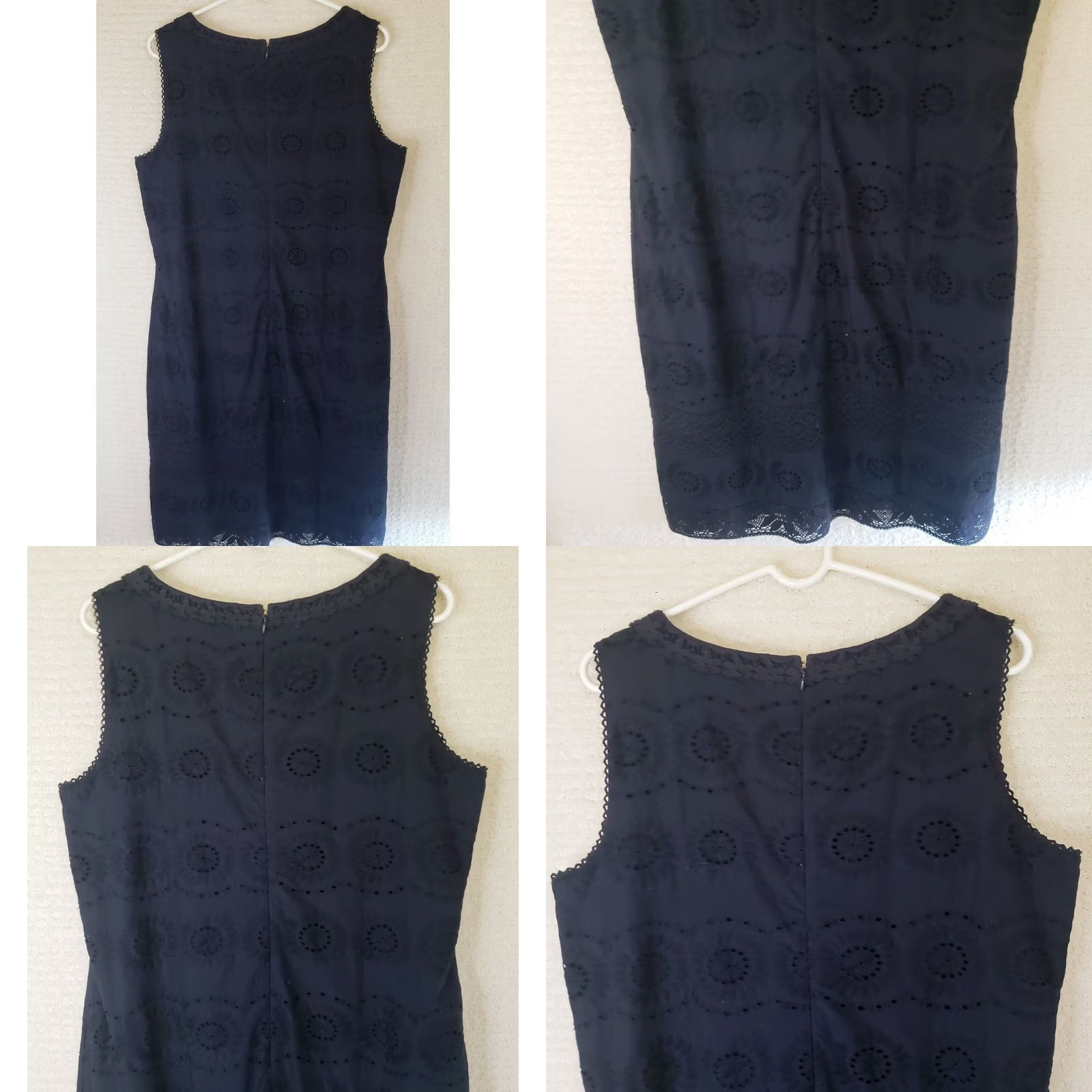 Talbots Talbot's Black Lacy Emdroidered Sleeveless A-line Dress Slip Lined 16 Ladies Size XXL / US 16-18 / IT 52-54 - 8 Thumbnail