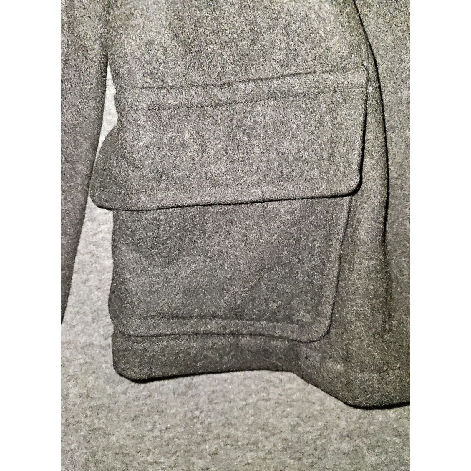 Old Navy VINTAGE Old Navy Double Breasted Wool Blend Pea Coat Women's Large Heather Gray Coat Womens Large Gray Wool Blend Pea Coat Size L / US 10 / IT 46 - 5 Thumbnail