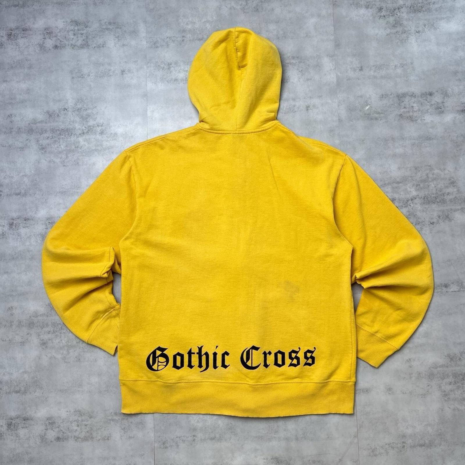 Other Y2K Gothic Cross 00s Yellow Hoodie Jacket Size US M / EU 48-50 / 2 - 2 Thumbnail