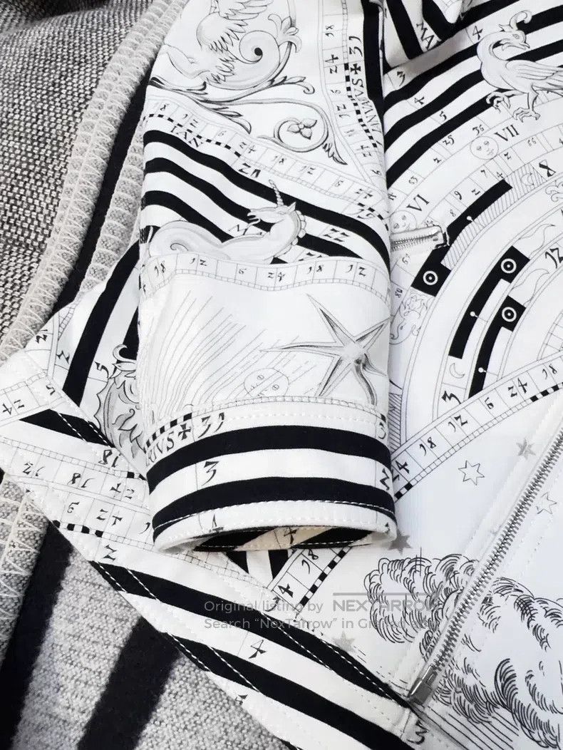 Hermes Hermes Black and White Astrology Full Print Fleece Basebal Size XS / US 0-2 / IT 36-38 - 4 Thumbnail
