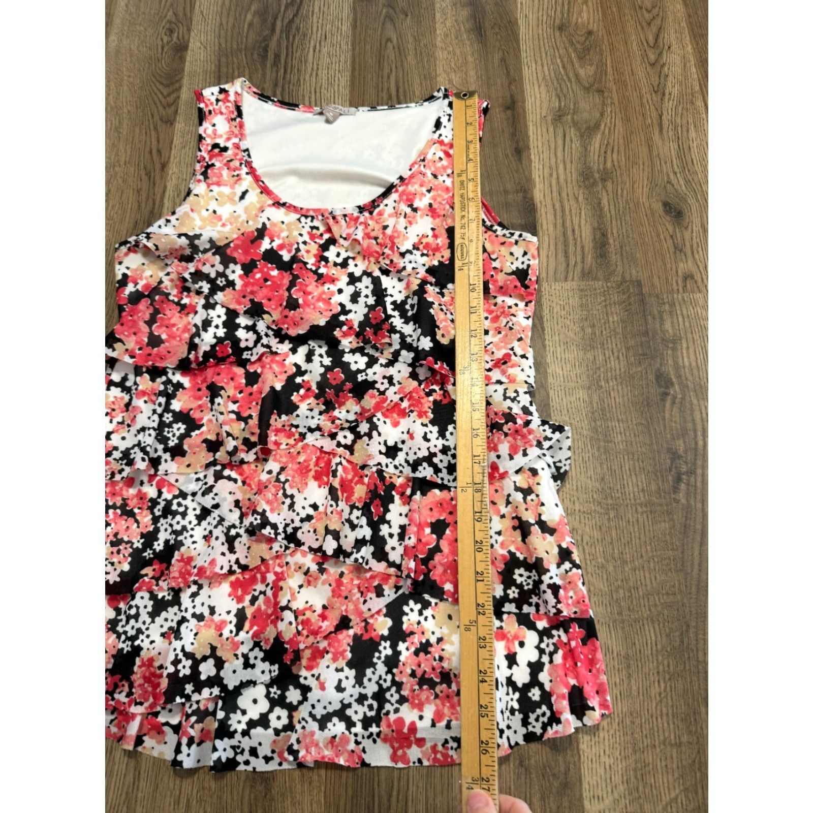 Pinko Roz & Ali Tank Top Women's M Black Pink White Floral Allover Print Tank Women's Size Medium Multicolor Floral Size M / US 6-8 / IT 42-44 - 6 Thumbnail