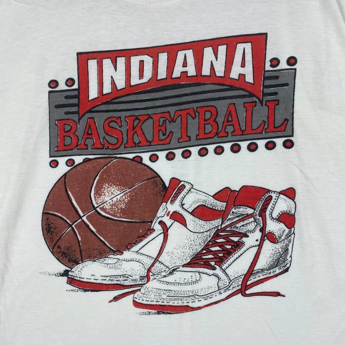 Vintage Vintage 90's INDIANA BASKETBALL Graphic Single Stitch Tee Size US L / EU 52-54 / 3 - 2 Thumbnail