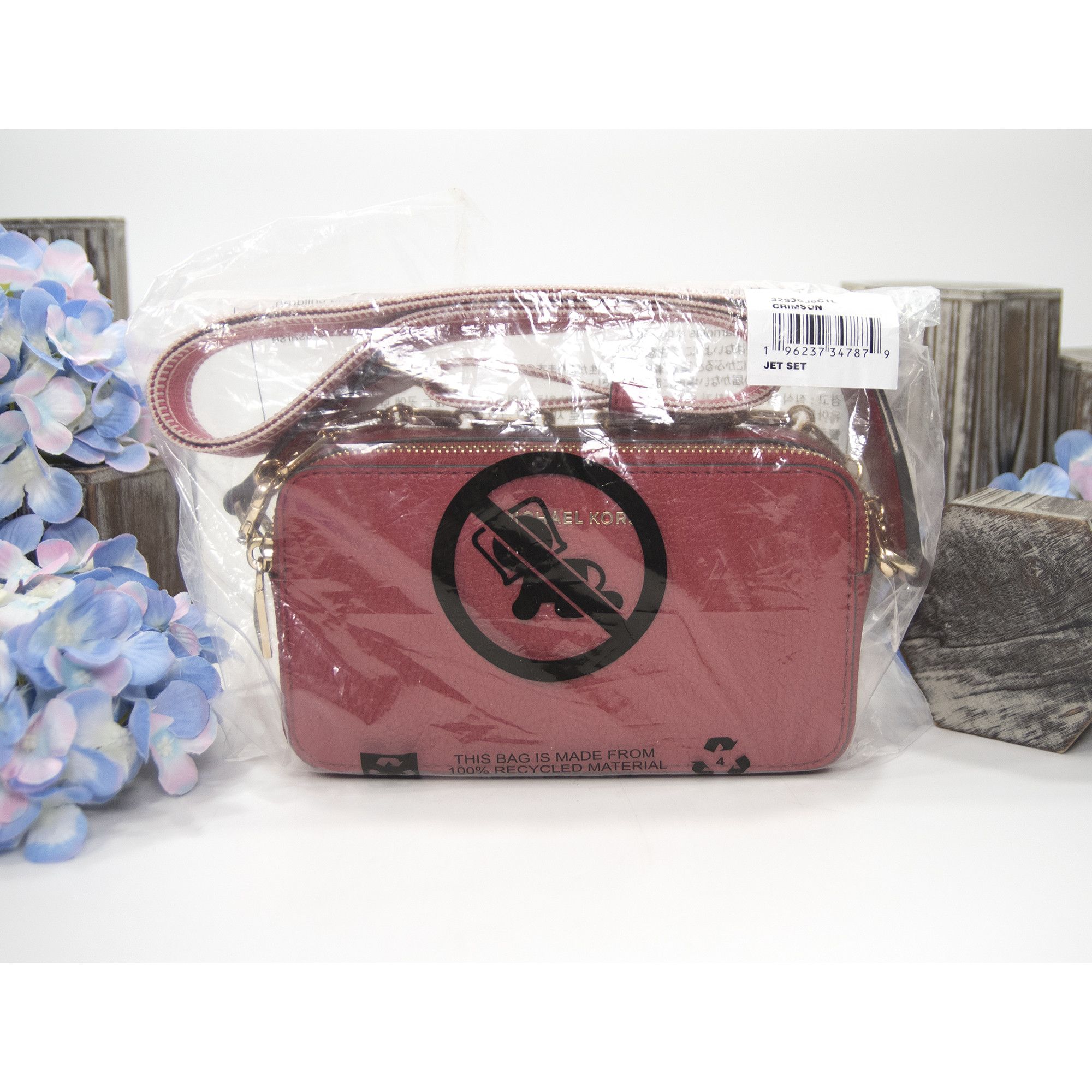 Michael Kors Michael Kors Red Leather Jet Set Small Double Zip Satchel Size ONE SIZE - 8 Thumbnail