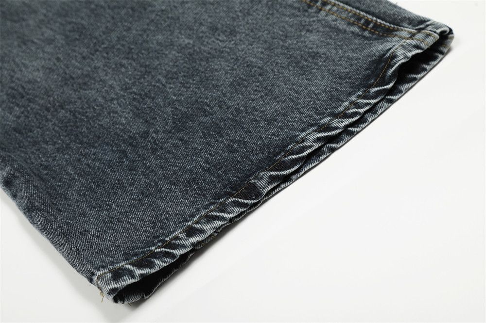 Jean Distressed washed punk retro loose scimitar wide-leg jeans Size US 32 / EU 48 - 5 Thumbnail