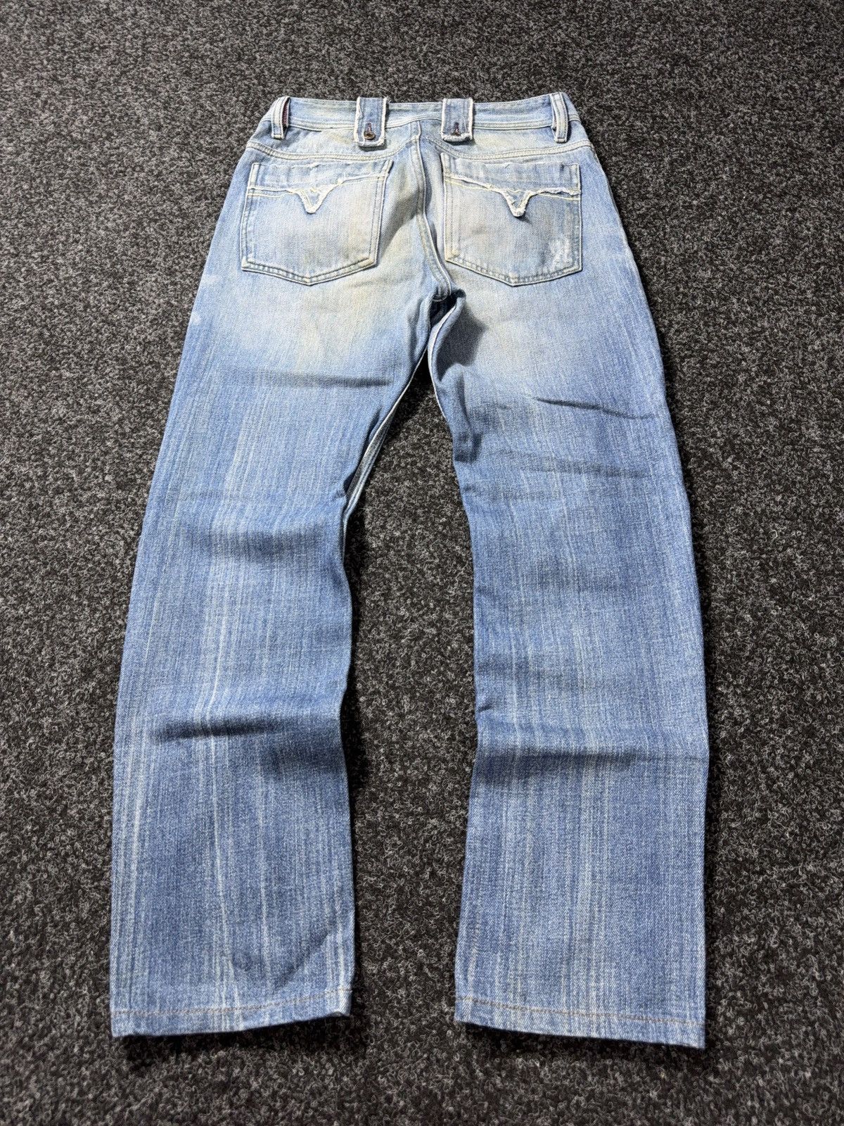 Diesel 00s Diesel Vntg Dirty Distressed Opium Punk Rock Y2K Jeans Size US 28 / EU 44 - 14 Thumbnail