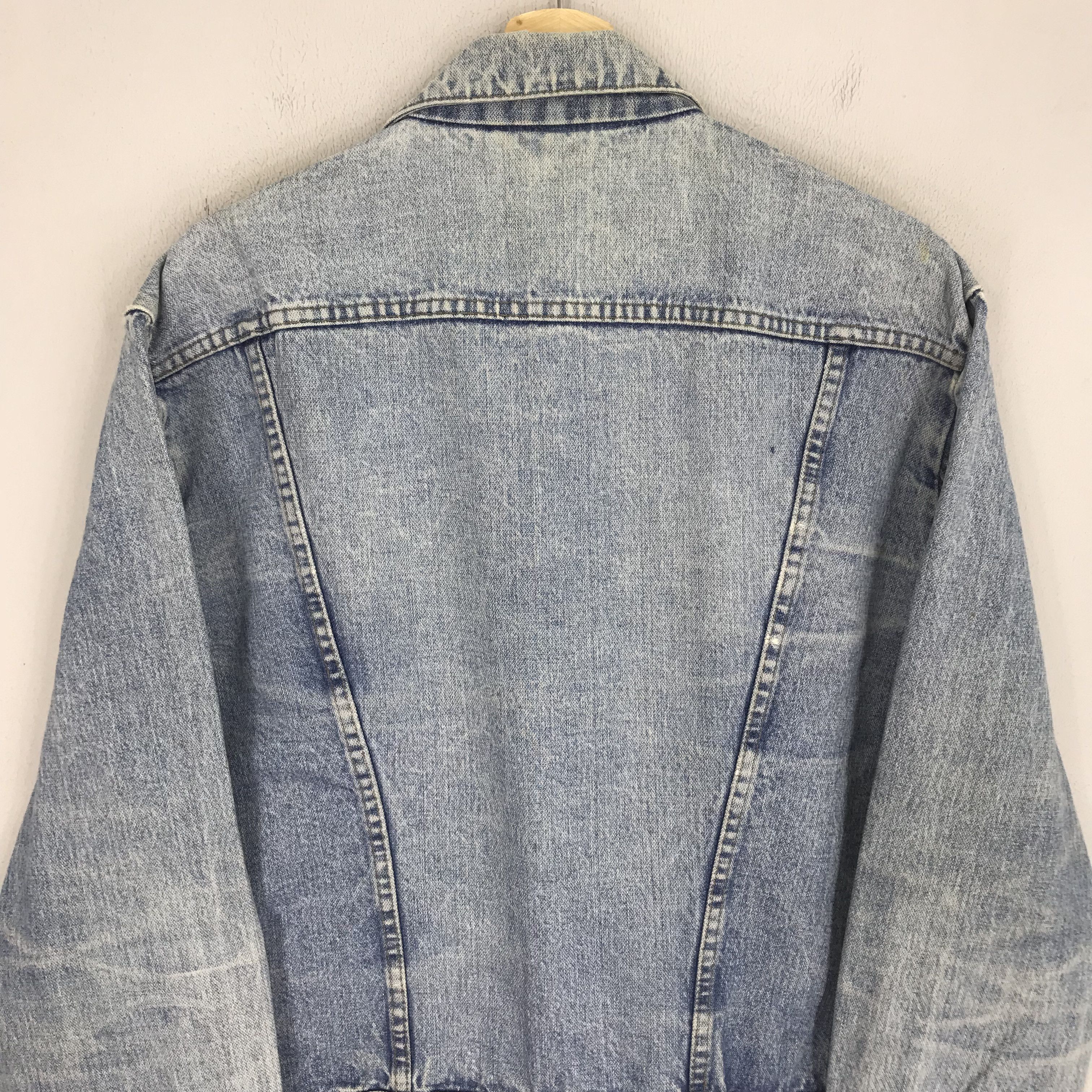 Vintage × Wrangler Vintage 90s Wrangler Stone Wash Denim Jeans Trucker Jacket Size US M / EU 48-50 / 2 - 4 Thumbnail