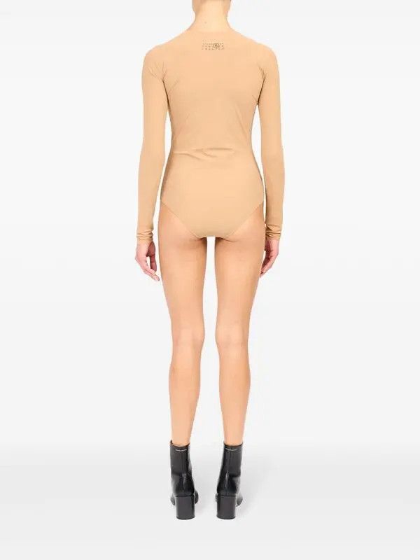 Saint Laurent Paris o1bcso1str0426 Number-Motif Bodysuit in Beige Size S / US 4 / IT 40 - 4 Thumbnail