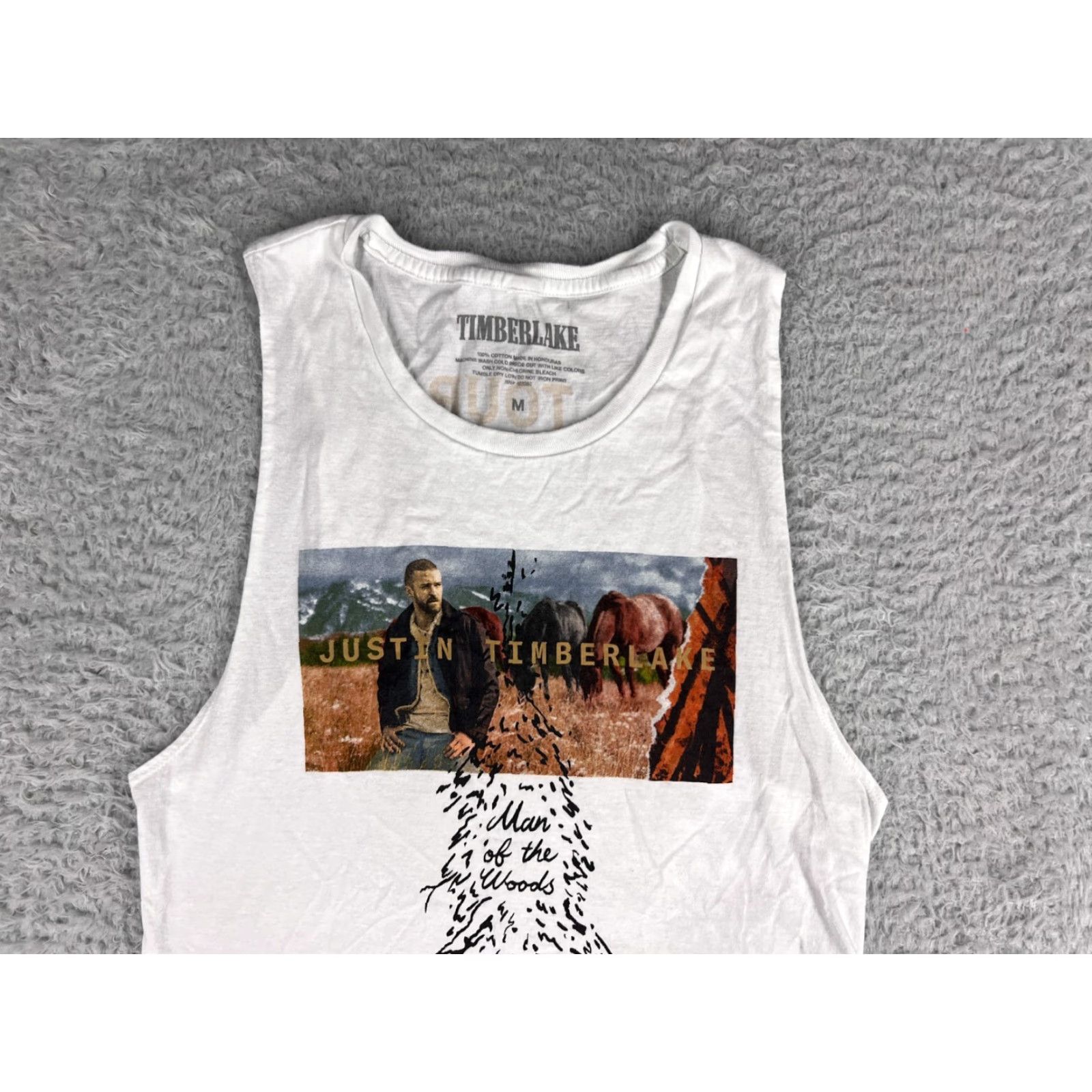 Vintage Justin Timberlake VINTAGE Concert Tank Top Girls Juniors White 100% Cotton Summer Music Clothing Size M / US 6-8 / IT 42-44 - 6 Thumbnail