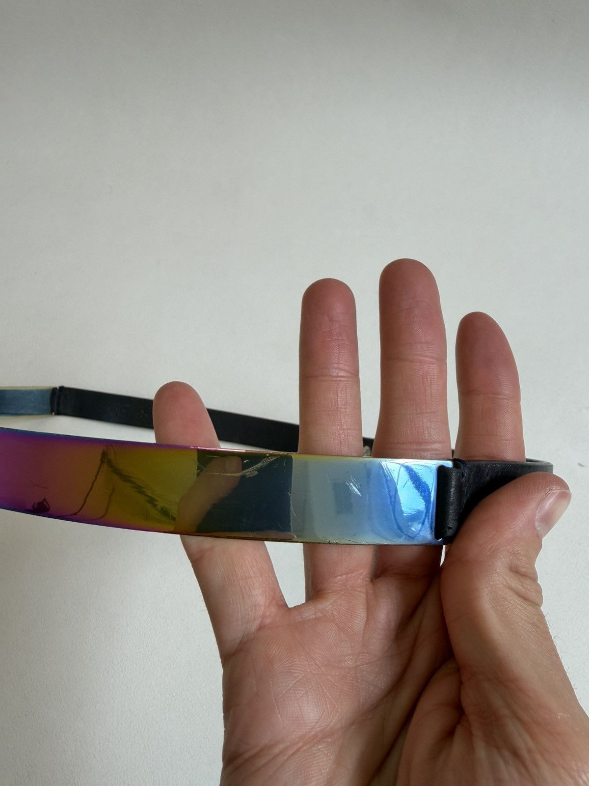 Maison Margiela 08 ‘Incognito’ Iridescent Metal/Leather Belt Size ONE SIZE - 9 Thumbnail