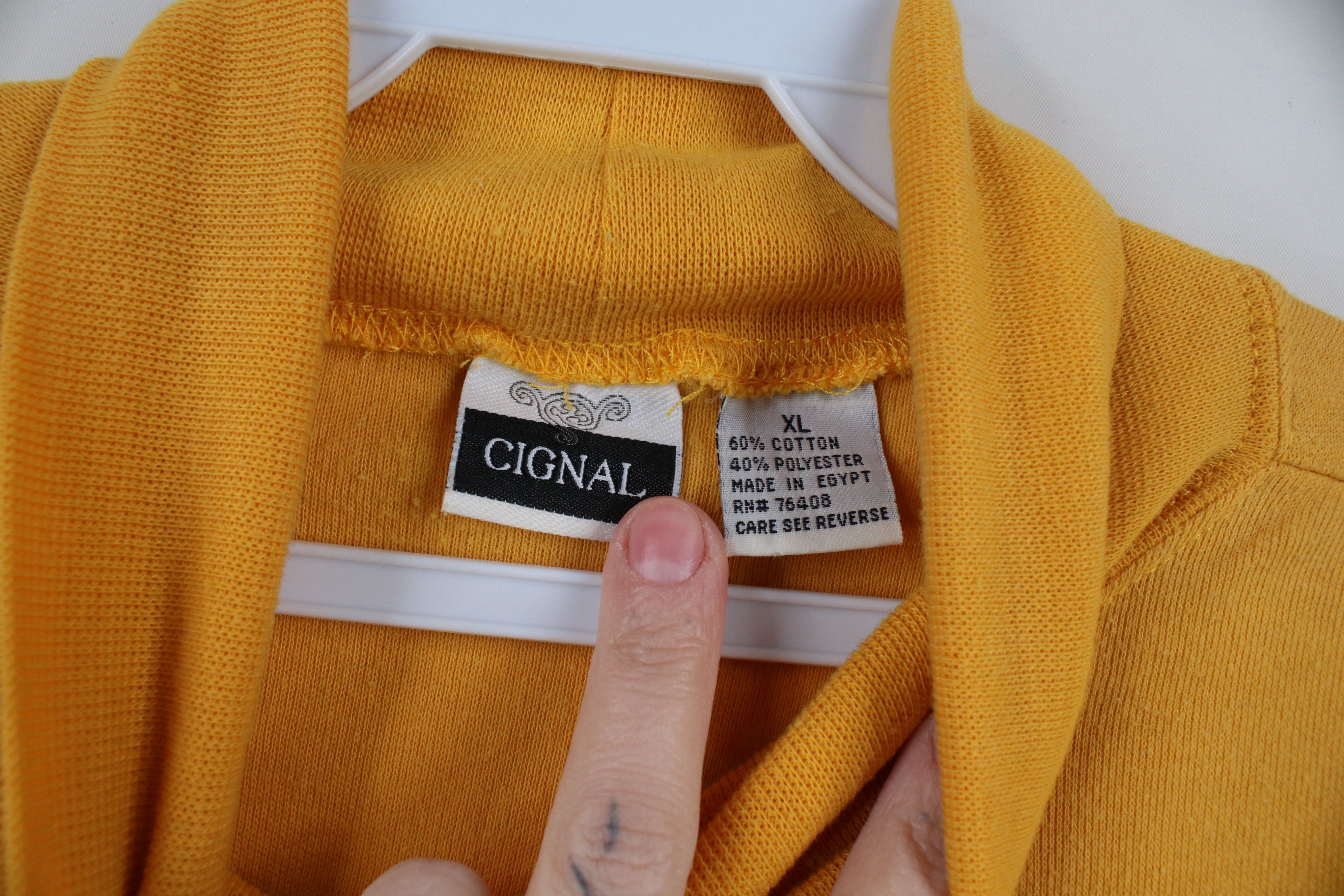 Vintage Vintage 90s Streetwear Blank Turtleneck T-Shirt Yellow Size XL / US 12-14 / IT 48-50 - 5 Thumbnail
