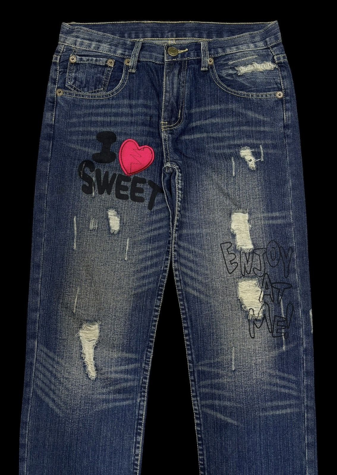 Hysteric Glamour SKY BLUE HYSTERIC GLAMOUR STYLE DISTRESSED DENIM JEANS Size US 30 / EU 46 - 7 Thumbnail