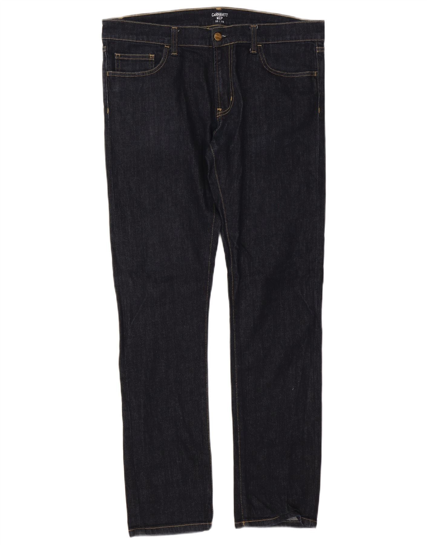 Carhartt Womens Rebellion Pant Slim Jeans W33 L32 Navy Blue Cotton Size 22" - 1 Thumbnail