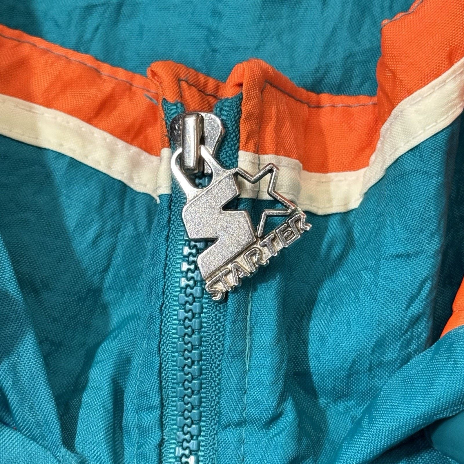 Starter VTG STARTER MIAMI DOLPHINS 1/2 ZIP W HOOD WINTER JACKET XL!! Size US XL / EU 56 / 4 - 5 Thumbnail