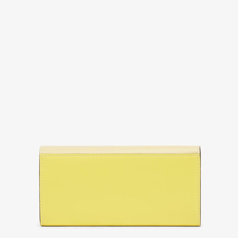 Fendi o1s1wg111225 Size:OS/Continental With Chain in Yellow/Beige Size ONE SIZE - 2 Thumbnail