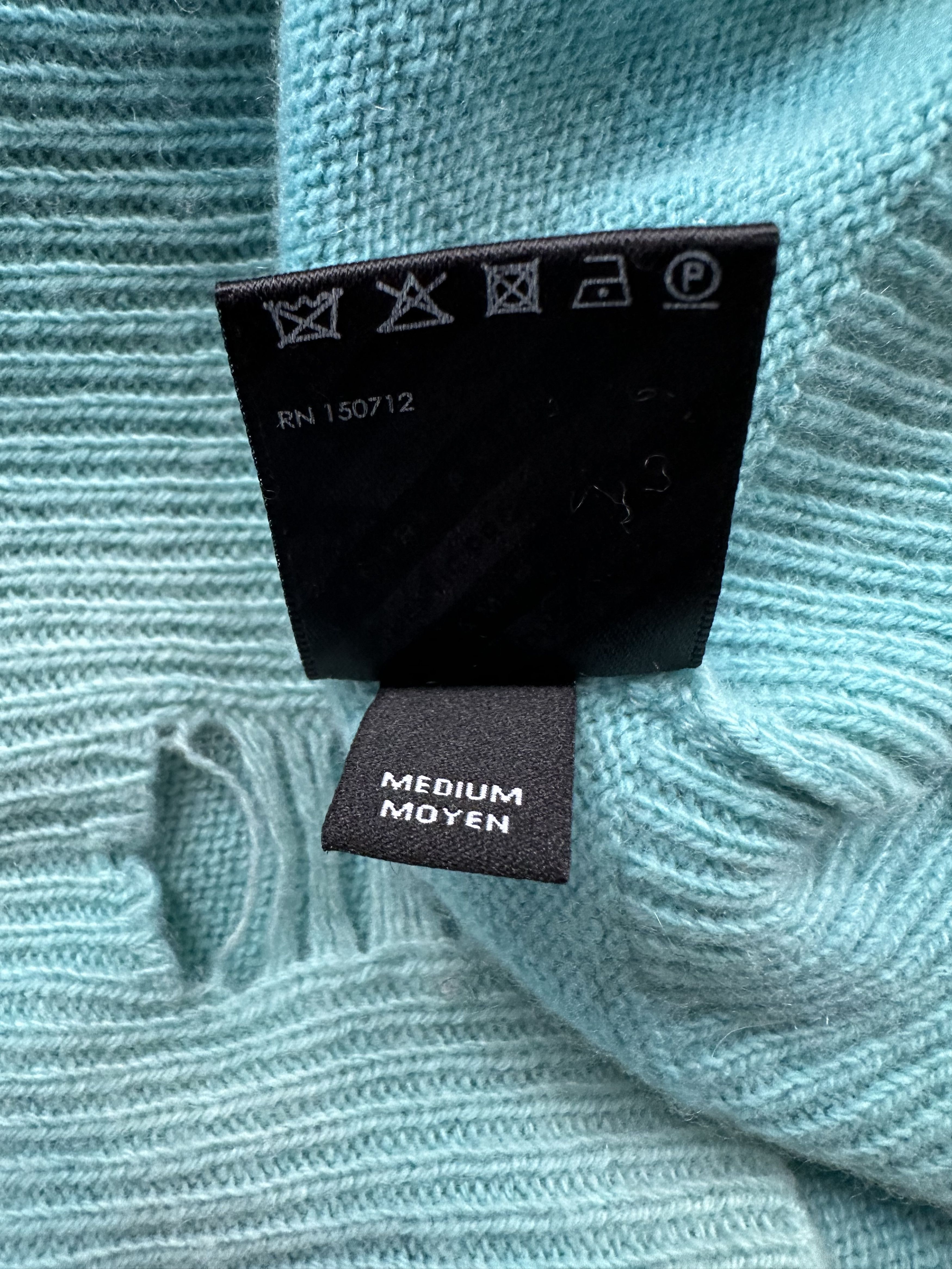Amiri Amiri Black & Blue Tie-Dye Cashmere Distressed Hoodie Size US M / EU 48-50 / 2 - 5 Thumbnail
