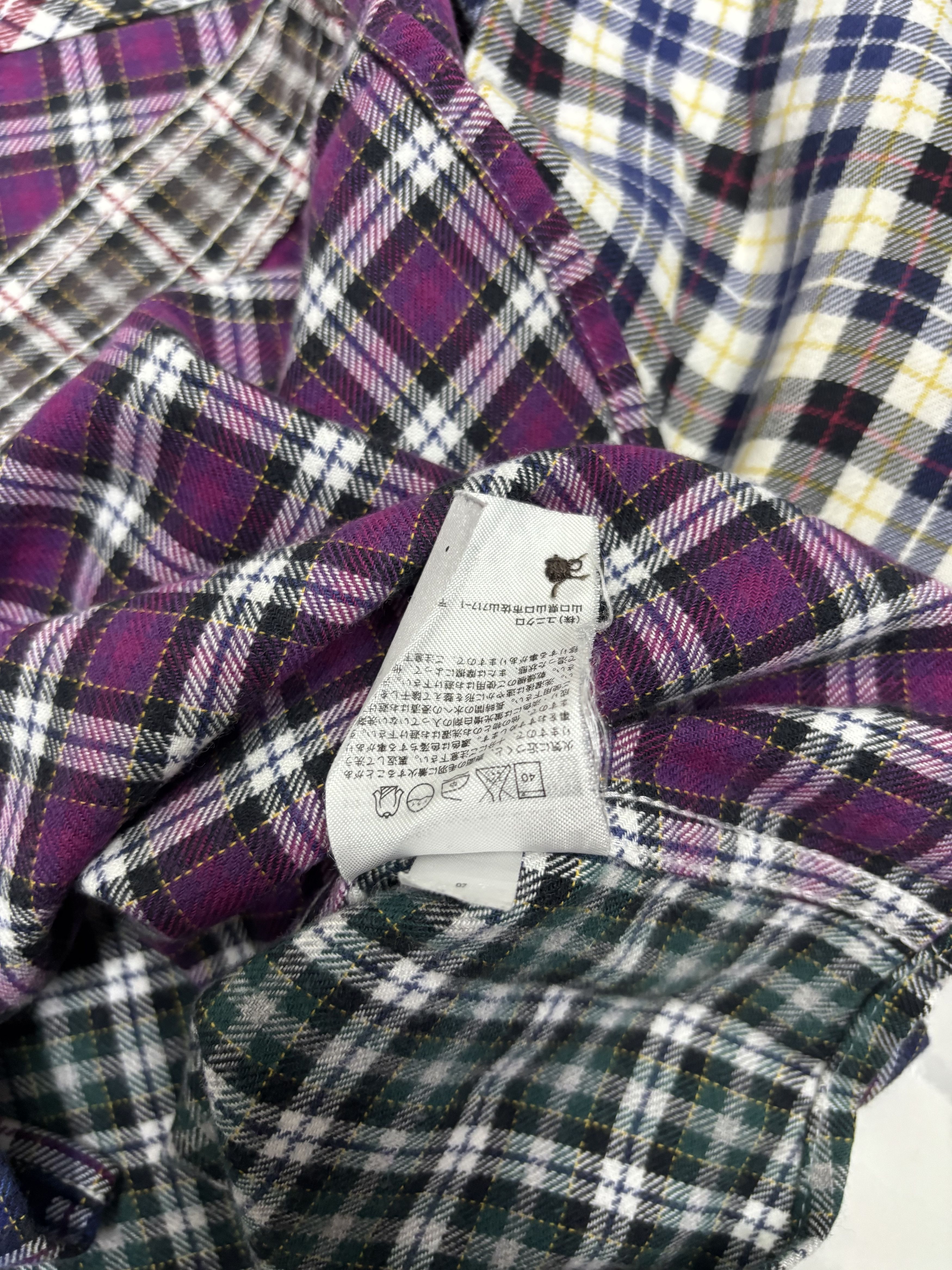 Japanese Brand × Needles × Uniqlo Vintage Flannel Rebuild Style Patcwork Uniqlo Flannel Size US M / EU 48-50 / 2 - 11 Thumbnail