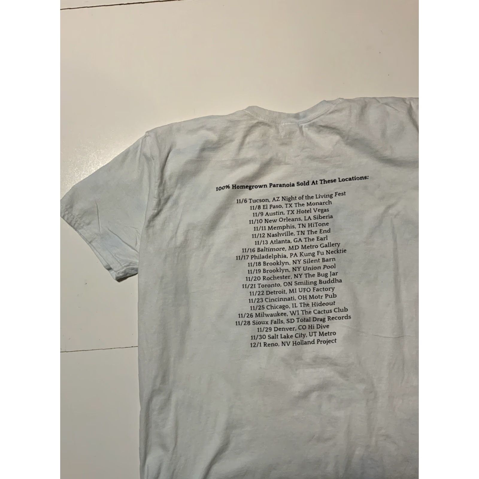 Vintage VINTAGE CFM Charles Frances Moothart Homegrown Paranoia Diluted Dreams T-Shirt XL White Mens Shirt Size US XL / EU 56 / 4 - 5 Thumbnail