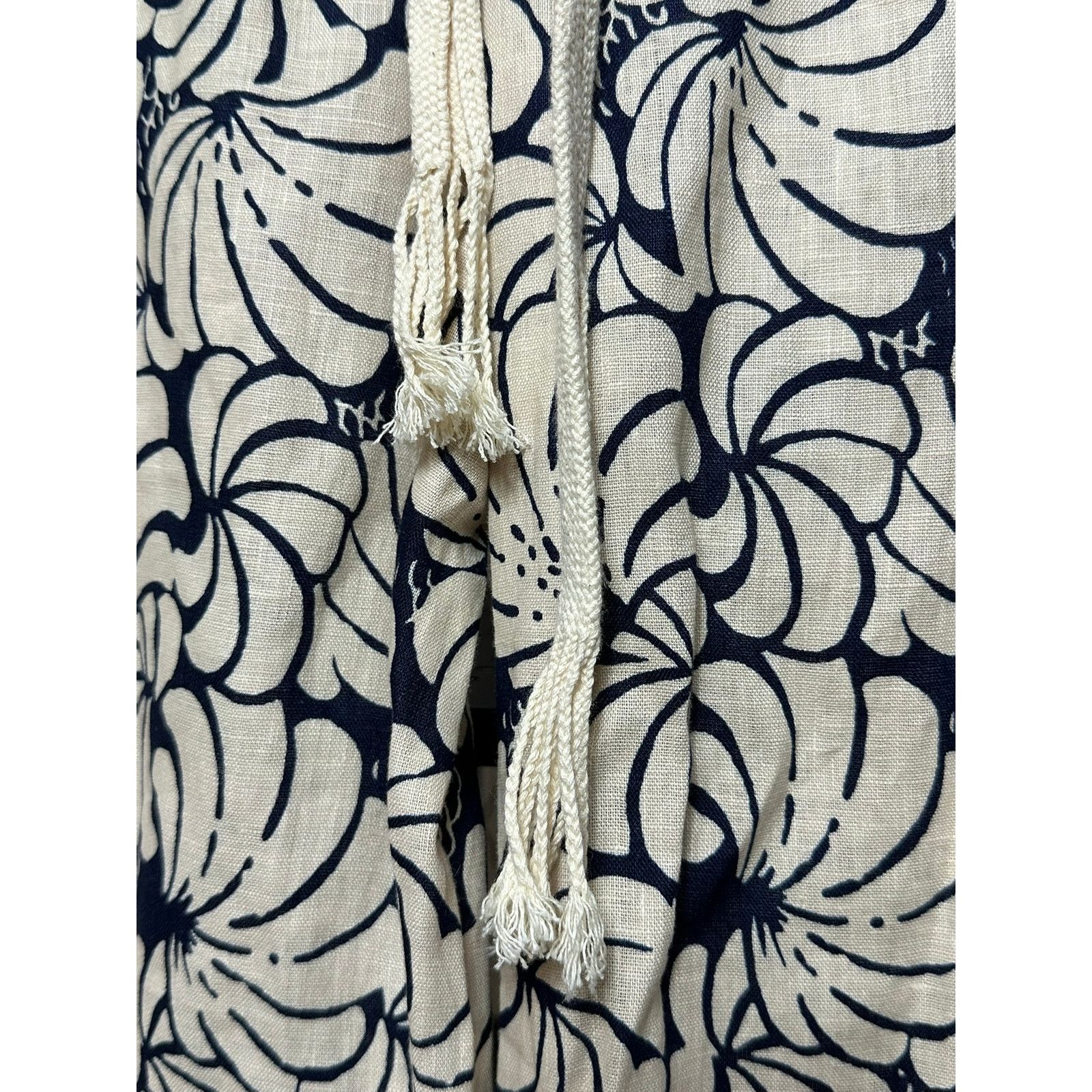 Staud STAUD Alize Pants Navy Scallop Block Print XS Size 26" / US 2 / IT 38 - 3 Thumbnail