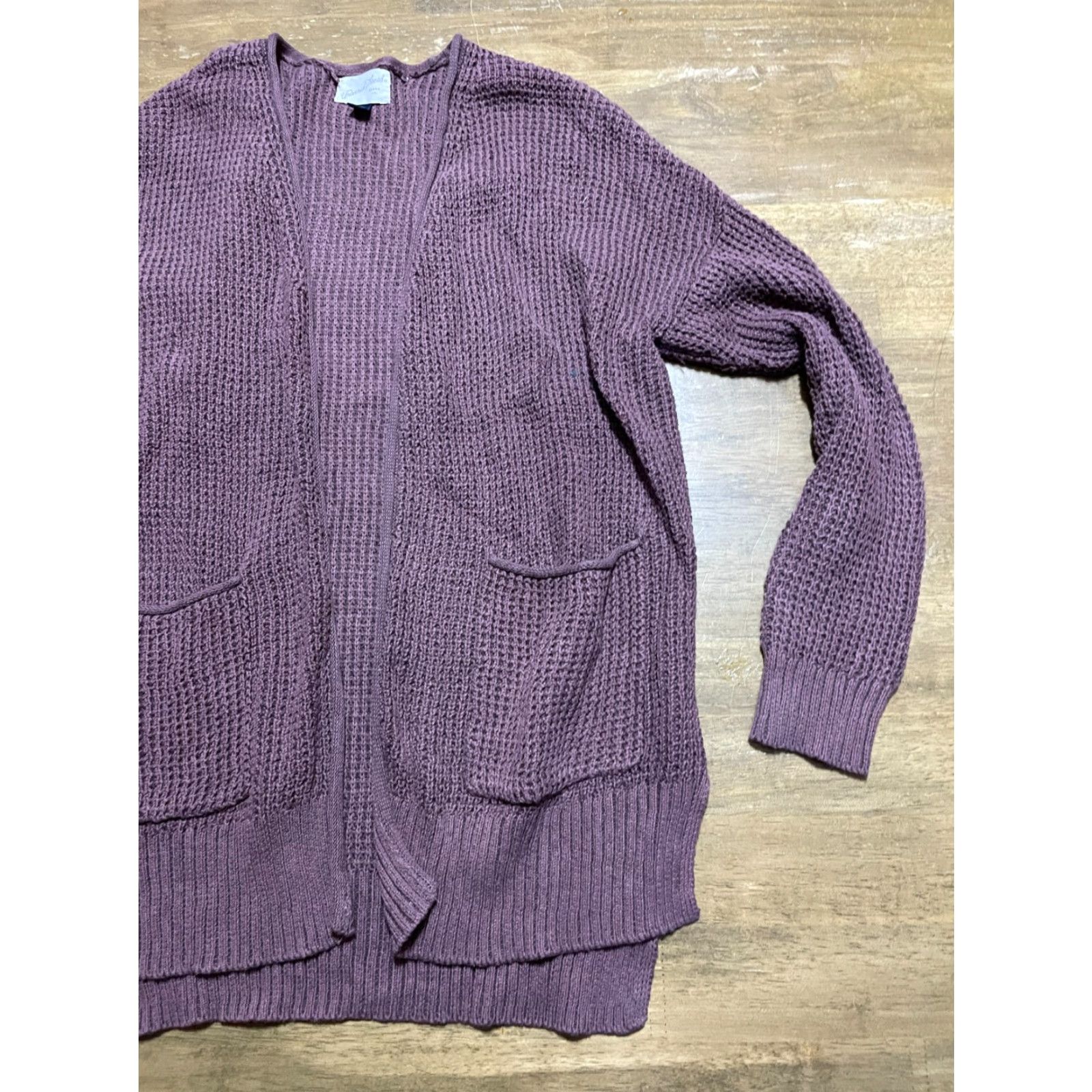 Vintage Universal Thread Sweater Cardigan, Women's Size M, Brown Knit Open, Long Sleeve, Open Cardigan, Women, Medium Brown Knit Cardigan Size M / US 6-8 / IT 42-44 - 4 Thumbnail