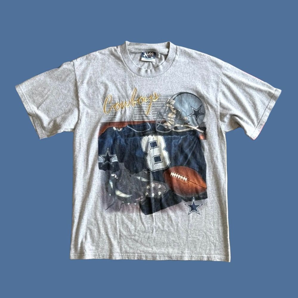 Lee VINTAGE Dallas Cowboys NFL Football T-Shirt Large Lee Sport 90s Mens Gray Size US L / EU 52-54 / 3 - 1 Thumbnail