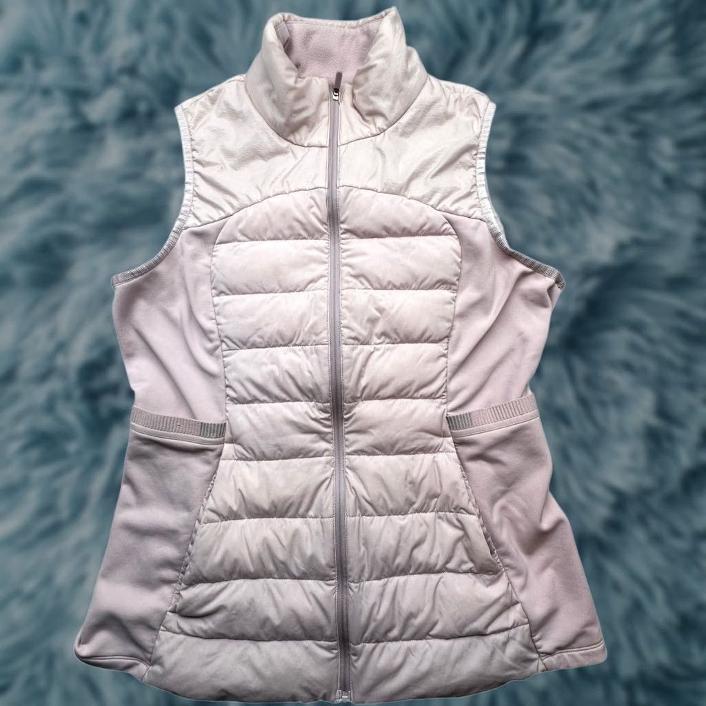 Lululemon Lululemon Down For It All Vest Womens 12 Pink 700 Fill Goose Down Vest Sleeveless Zip Crowned with Zipper Countdown - Note: This is not compliant. Size XL / US 12-14 / IT 48-50 - 1 Thumbnail