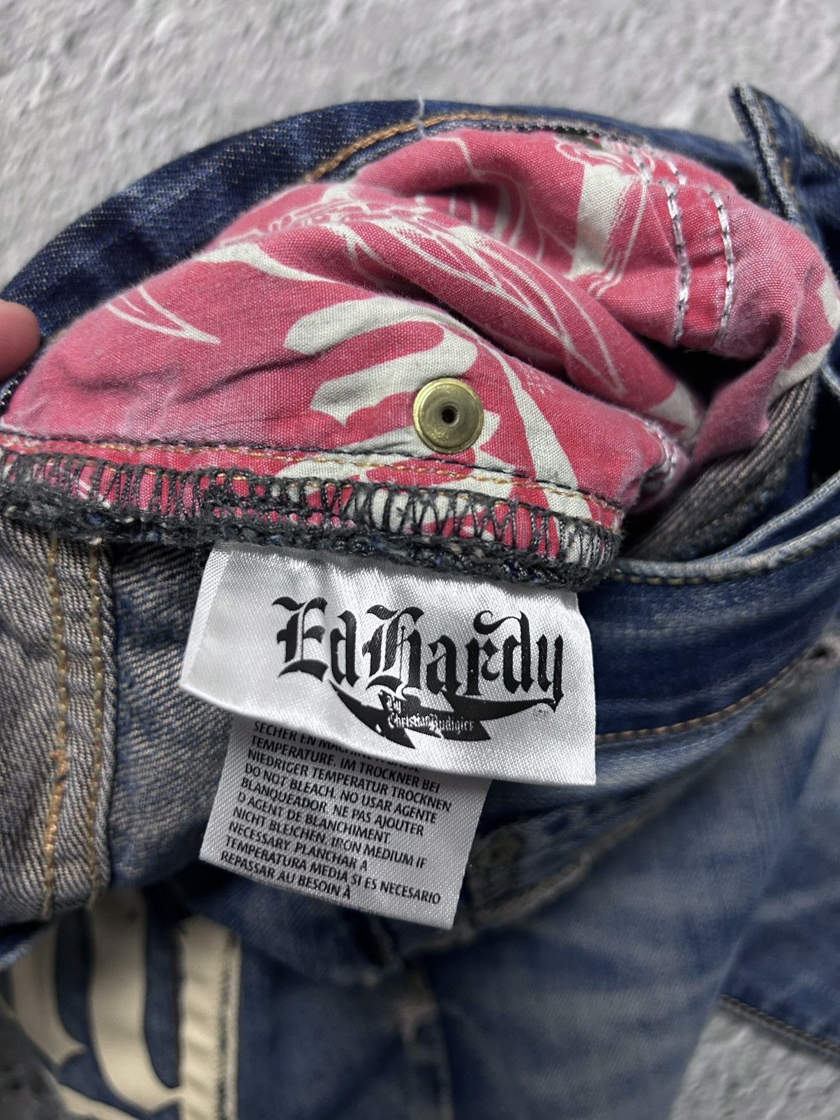 Ed Hardy Ed Hardy Christian Audigier vintage jeans big logo pants Size US 30 / EU 46 - 7 Thumbnail